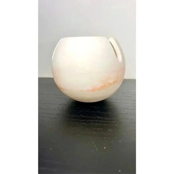 Vintage‎ Ivory Orange Circle Vase Bowl - Picture 3 of 12